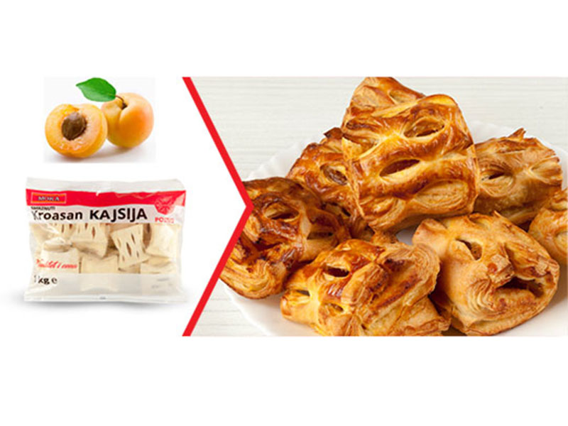 Frozen apricot croissant